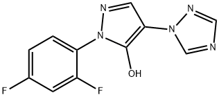 1-(2,4-DIFLUOROPHENYL)-4-(1H-1,2,4-TRIAZOL-1-YL)-1H-PYRAZOL-5-OL Struktur