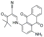 3-((4-AMINO-9,10-DIOXOANTHRYL)AMINO)-2-(2,2-DIMETHYLPROPANOYL)PROP-2-ENENITRILE Struktur