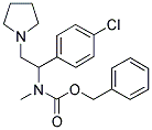 1-PYRROLIDIN-2-(4'-CHLOROPHENYL)-2-(N-CBZ-N-METHYL)AMINO-ETHANE Struktur