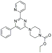 4-(6-PHENYL-2-PYRIDIN-2-YL-PYRIMIDIN-4-YL)-PIPERAZINE-1-CARBOXYLIC ACID ETHYL ESTER Struktur