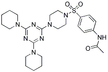 N-(4-(4-(4,6-DI(PIPERIDIN-1-YL)-1,3,5-TRIAZIN-2-YL)PIPERAZIN-1-YLSULFONYL)PHENYL)ACETAMIDE Struktur