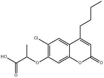 2-(4-BUTYL-6-CHLORO-2-OXO-2H-CHROMEN-7-YLOXY)-PROPIONIC ACID Struktur