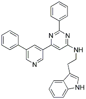 [2-(1H-INDOL-3-YL)-ETHYL]-[2-PHENYL-6-(5-PHENYL-PYRIDIN-3-YL)-PYRIMIDIN-4-YL]-AMINE Struktur