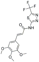 (2E)-N-[5-(TRIFLUOROMETHYL)-1,3,4-THIADIAZOL-2-YL]-3-(3,4,5-TRIMETHOXYPHENYL)ACRYLAMIDE Struktur