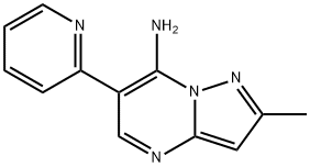 2-METHYL-6-(2-PYRIDINYL)PYRAZOLO[1,5-A]PYRIMIDIN-7-AMINE Struktur