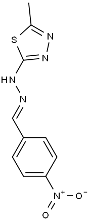 4-NITROBENZALDEHYDE (5-METHYL-1,3,4-THIADIAZOL-2-YL)HYDRAZONE Struktur