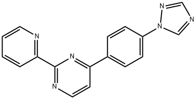 2-(2-PYRIDINYL)-4-[4-(1H-1,2,4-TRIAZOL-1-YL)PHENYL]PYRIMIDINE Struktur