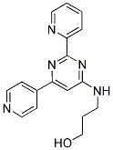 3-[(2-PYRIDIN-2-YL-6-PYRIDIN-4-YLPYRIMIDIN-4-YL)AMINO]PROPAN-1-OL Struktur