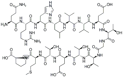 H-GLN-ARG-HIS-LEU-VAL-VAL-GLU-THR-GLY-THR-THR-GLU-THR-MET-PRO-OH Struktur