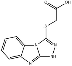 (9H-[1,2,4]TRIAZOLO[4,3-A]BENZIMIDAZOL-3-YLTHIO)ACETIC ACID Struktur