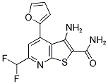 3-AMINO-6-DIFLUOROMETHYL-4-FURAN-2-YL-THIENO[2,3-B]PYRIDINE-2-CARBOXYLIC ACID AMIDE Struktur