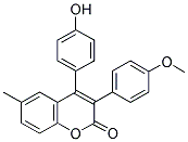 4-(4'-HYDROXYPHENYL)-3-(4'-METHOXYPHENYL)-6-METHYL COUMARIN Struktur