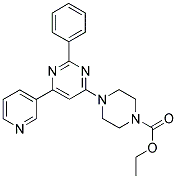 4-(2-PHENYL-6-PYRIDIN-3-YL-PYRIMIDIN-4-YL)-PIPERAZINE-1-CARBOXYLIC ACID ETHYL ESTER Struktur