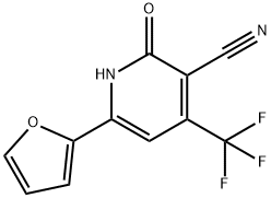 6-(2-FURYL)-2-HYDROXY-4-(TRIFLUOROMETHYL)NICOTINONITRILE Struktur