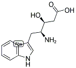 (3S,4S)-4-AMINO-3-HYDROXY-5-(3-INDOLYL)PENTANOIC ACID Struktur