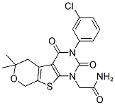 2-[3-(3-CHLOROPHENYL)-6,6-DIMETHYL-2,4-DIOXO-3,4,5,8-TETRAHYDRO-2H-PYRANO[4',3':4,5]THIENO[2,3-D]PYRIMIDIN-1(6H)-YL]ACETAMIDE Struktur