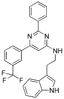 [2-(1H-INDOL-3-YL)-ETHYL]-[2-PHENYL-6-(3-TRIFLUOROMETHYL-PHENYL)-PYRIMIDIN-4-YL]-AMINE Struktur