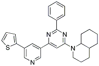 1-[2-PHENYL-6-(5-THIOPHEN-2-YL-PYRIDIN-3-YL)-PYRIMIDIN-4-YL]-DECAHYDRO-QUINOLINE Struktur