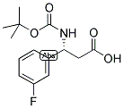 BOC-(R)-3-AMINO-3-(3-FLUORO-PHENYL)-PROPIONIC ACID Struktur