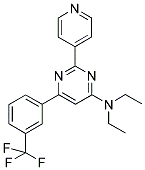 N,N-DIETHYL-2-PYRIDIN-4-YL-6-[3-(TRIFLUOROMETHYL)PHENYL]PYRIMIDIN-4-AMINE Struktur