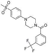 1-[4-(METHYLSULFONYL)PHENYL]-4-[3-(TRIFLUOROMETHYL)BENZOYL]PIPERAZINE Struktur