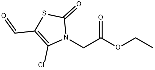 (4-CHLORO-5-FORMYL-2-OXO-THIAZOL-3-YL)-ACETIC ACID ETHYL ESTER Struktur