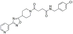 N-(4-CHLOROBENZYL)-4-OXO-4-[4-(3-(PYRIDIN-3-YL)-1,2,4-OXADIAZOL-5-YL)PIPERIDIN-1-YL]BUTANAMIDE Struktur