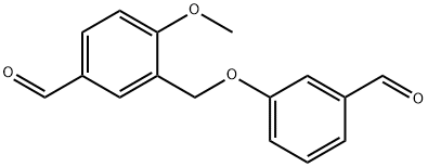 3-(3-FORMYL-PHENOXYMETHYL)-4-METHOXY-BENZALDEHYDE Struktur