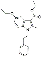 ETHYL 5-ETHOXY-2-METHYL-1-PHENETHYL-1H-INDOLE-3-CARBOXYLATE Struktur