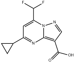 5-CYCLOPROPYL-7-DIFLUOROMETHYL-PYRAZOLO[1,5-A]PYRIMIDINE-3-CARBOXYLIC ACID Struktur