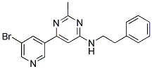 6-(5-BROMOPYRIDIN-3-YL)-2-METHYL-N-(2-PHENYLETHYL)PYRIMIDIN-4-AMINE Struktur