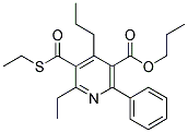 3-PROPYL-6-ETHYL-5-[(ETHYLTHIO)CARBONY]-2 PHENYL-4-PROPYL-3-PYRIDINE CARBOXYLATE Struktur