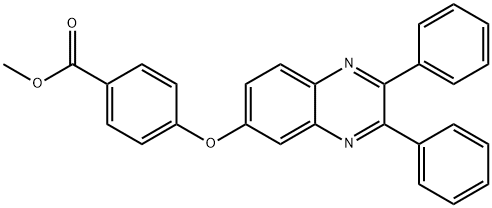 METHYL 4-[(2,3-DIPHENYL-6-QUINOXALINYL)OXY]BENZENECARBOXYLATE Struktur