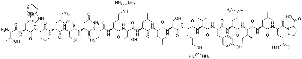 H-THR-TRP-LEU-PHE-SER-ASN-CYS-ARG-THR-LEU-LEU-SER-ARG-VAL-TYR-GLN-ILE-LEU-GLN-PRO-OH Struktur