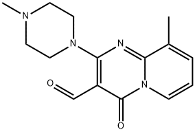 9-METHYL-2-(4-METHYL-PIPERAZIN-1-YL)-4-OXO-4H-PYRIDO[1,2-A]PYRIMIDINE-3-CARBALDEHYDE Struktur