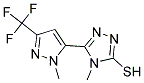 4-METHYL-5-(2-METHYL-5-TRIFLUOROMETHYL-2H-PYRAZOL-3-YL)-4H-[1,2,4]TRIAZOLE-3-THIOL Struktur