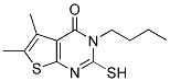 3-BUTYL-2-MERCAPTO-5,6-DIMETHYL-3H-THIENO[2,3-D]PYRIMIDIN-4-ONE Struktur