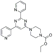 4-(6-PYRIDIN-3-YL-2-PYRIDIN-2-YL-PYRIMIDIN-4-YL)-PIPERAZINE-1-CARBOXYLIC ACID ETHYL ESTER Struktur