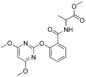 2-[2-[(4,6-DIMETHOXYPYRIMIDIN-2-YL)OXY]BENZAMIDO]PROPIONOIC ACID, METHYL ESTER Struktur