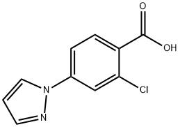 2-CHLORO-4-(1H-PYRAZOL-1-YL)BENZENECARBOXYLIC ACID Struktur