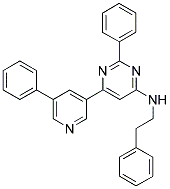 PHENETHYL-[2-PHENYL-6-(5-PHENYL-PYRIDIN-3-YL)-PYRIMIDIN-4-YL]-AMINE Struktur