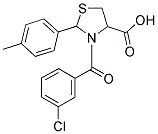 3-(3-CHLORO-BENZOYL)-2-P-TOLYL-THIAZOLIDINE-4-CARBOXYLIC ACID Struktur