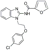 N-{1-[2-(4-CHLOROPHENOXY)ETHYL]-1H-BENZIMIDAZOL-2-YL}-2-FURAMIDE Struktur