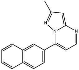 2-METHYL-7-(2-NAPHTHYL)PYRAZOLO[1,5-A]PYRIMIDINE Struktur