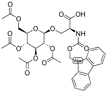 FMOC-L-SER(BETA-D-GLCAC4)-OH Structure