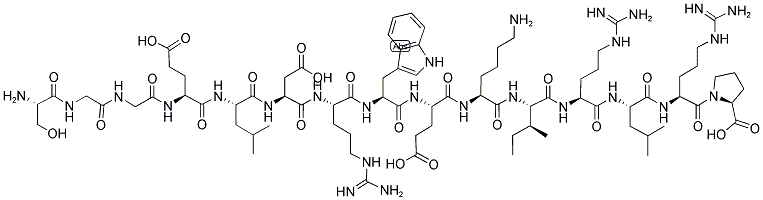 H-SER-GLY-GLY-GLU-LEU-ASP-ARG-TRP-GLU-LYS-ILE-ARG-LEU-ARG-PRO-OH Struktur