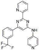 2-PYRIDIN-2-YL-N-PYRIDIN-4-YL-6-[3-(TRIFLUOROMETHYL)PHENYL]PYRIMIDIN-4-AMINE Struktur