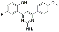 2-(2-AMINO-6-(4-METHOXYPHENYL)PYRIMIDIN-4-YL)-4-FLUOROPHENOL Struktur