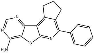 4-PHENYL-2,3-DIHYDRO-1H-CYCLOPENTA[4',5']PYRIDO[3',2':4,5]THIENO[3,2-D]PYRIMIDIN-7-AMINE Struktur