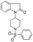 4-(2,3-DIHYDRO-2-OXO-(1H)-INDOL-1-YL)-1-(PHENYLSULFONYL)PIPERIDINE Struktur